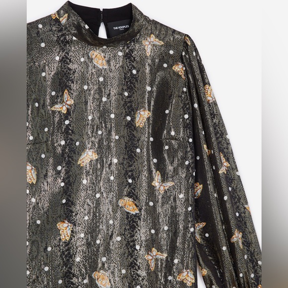 The Kooples Paris silk/metallic dress. Size 3 - I think is the same as a large. - Picture 4 of 16